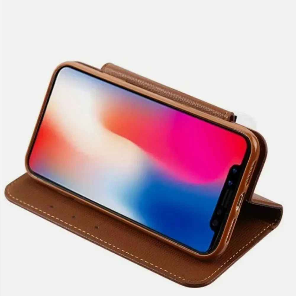 APPLE iPhone XR - Brown Wallet Case